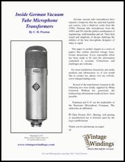 Inside German Vacuum Tube Microphone Transformers page 1